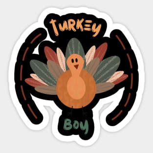 Turkey Boy Sticker